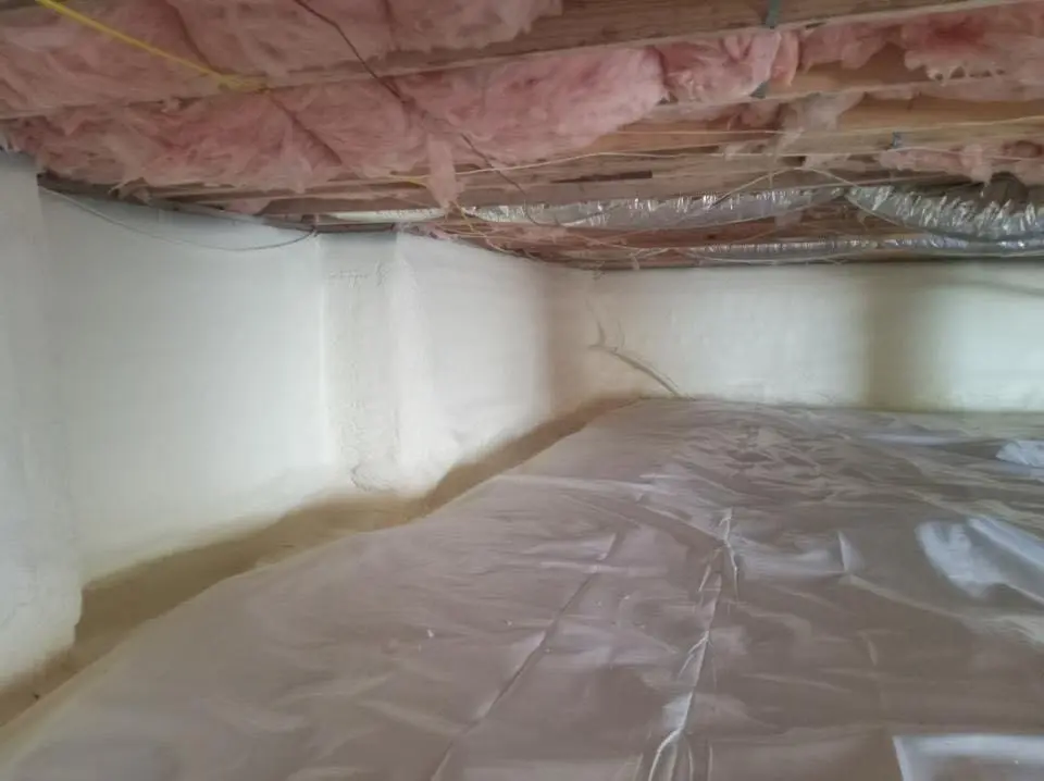 Crawl space encapsulation with closed-cell spray foam for Spray Foam Roofing in Chester